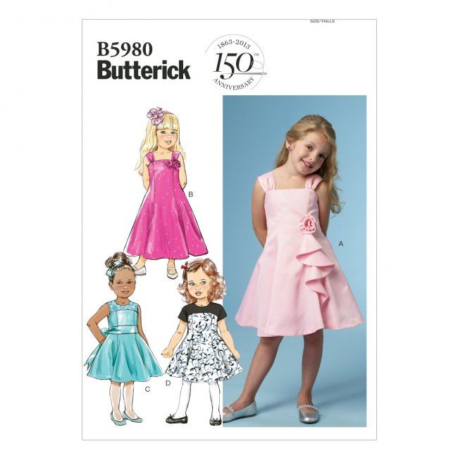 Wykrój Butterick na eleganckie sukienki w roz. 92-116  B5980/CDD