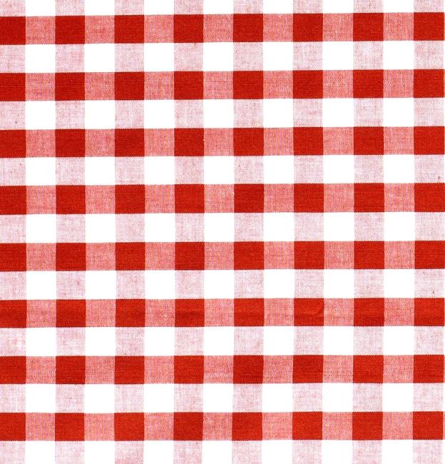Bawełniana tkanina w czerwono-białą kratkę 05583/015