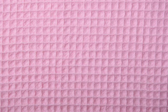 Tkanina waflowa w kolorze różowym 02902/013