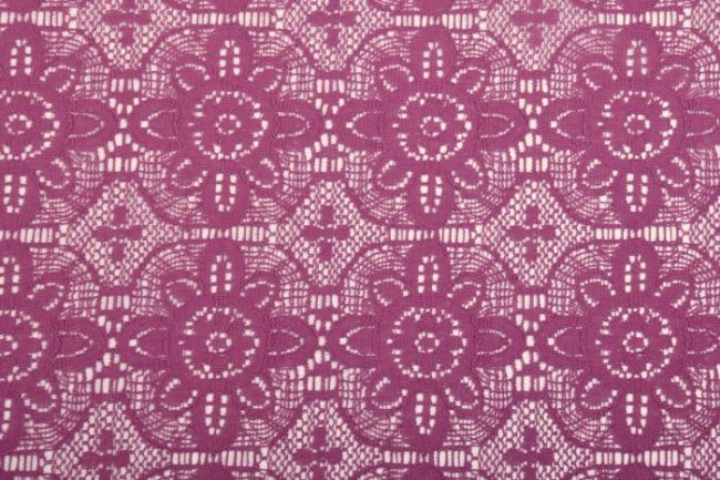 Koronka bawełniana w kolorze fioletowym  03047/019