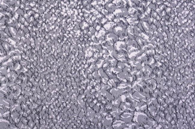 Tkanina żakardowa ze srebrno-białym wzorem VAB997