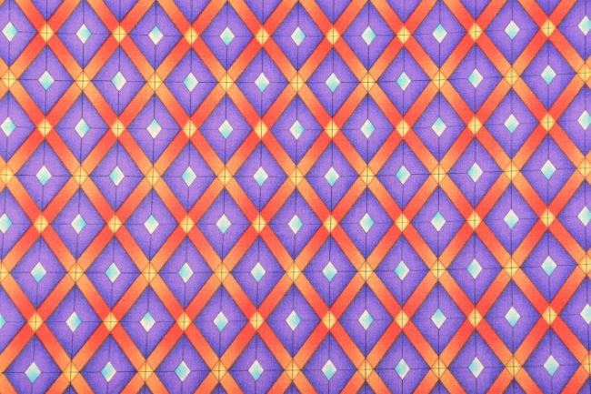 Amerykańska bawełna do patchworku z geometrycznym kolorowym wzorem 199PYOPM6