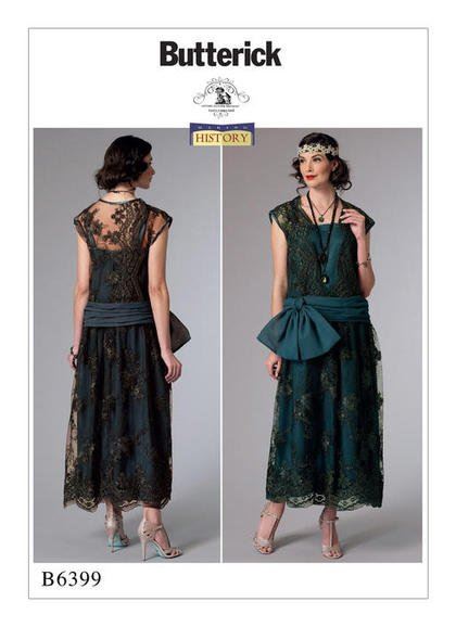 Wykrój Butterick na historyczne suknie w roz. 32-40 B6399-A5
