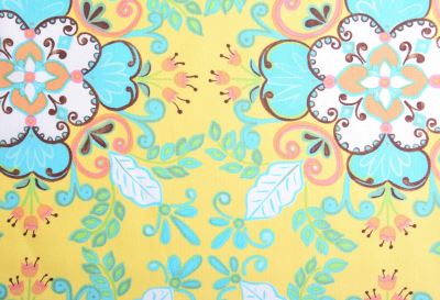 Amerykańska bawełna na patchwork żółta z ornamentami 199PYOPM/156 (1)