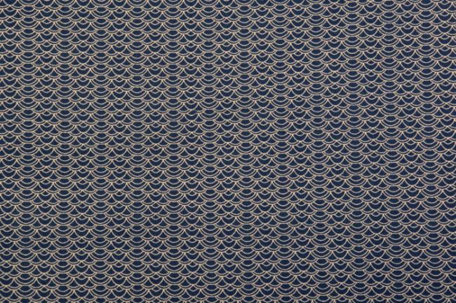 Tkanina bawełniana niebieska w drobne fale 128.744.3005