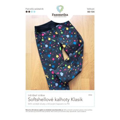 Wykrój Fazonetka na softshellowe spodnie w roz. 80-134 FA048 Wykrój Fazonetka na softshellowe spodnie w roz. 80-134 FA048