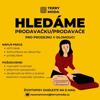 SZUKAMY: PRACOWNIKA SPRZEDAŻY DETALICZNEJ DO SKLEPU W OŁOMUŃCU!