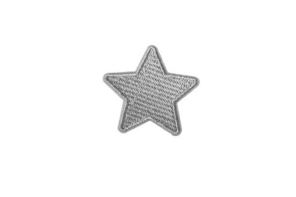 Naprasowanka w kształcie gwiazdy w kolorze srebrnym TH347