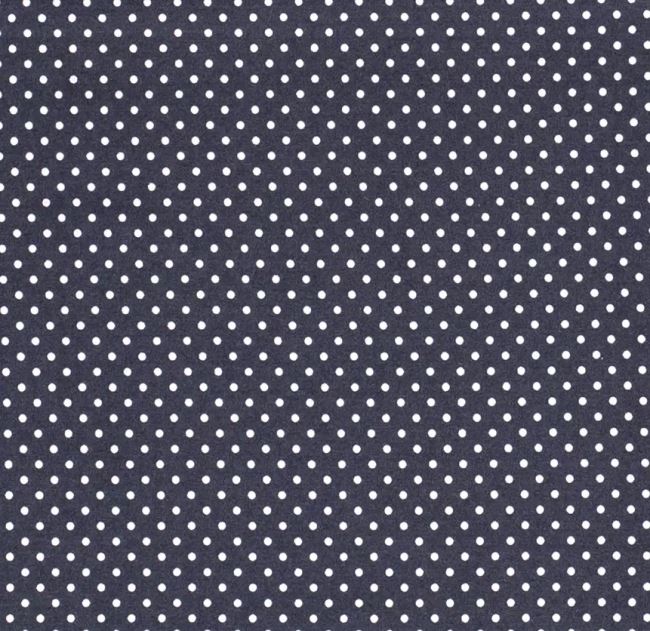Tkanina bawełniana w kolorze niebieskim z nadrukiem drobnych kropek 05575/007