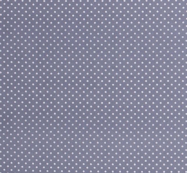 Tkanina bawełniana w szarym kolorze z nadrukiem drobnych kropek 05575/061