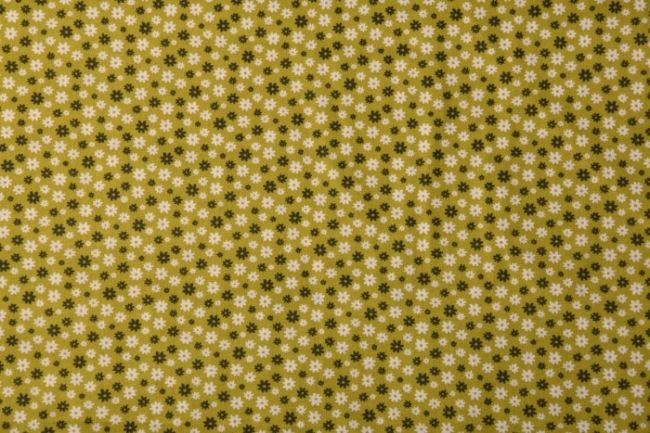 Tkanina bawełniana zielona w drobne kwiatki 128.747.3009