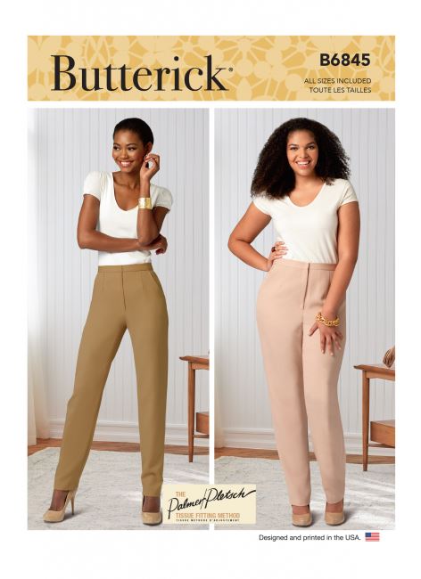 Wykrój Butterick na damskie spodnie B6845-A