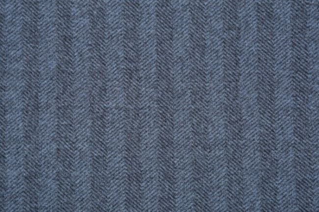 Tkanina płaszczowa niebieska z drobnym wzorem 16212/006