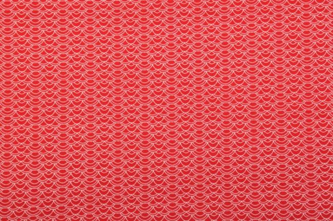 tkanina bawełniana czerwona w drobne fale 128.744.3009