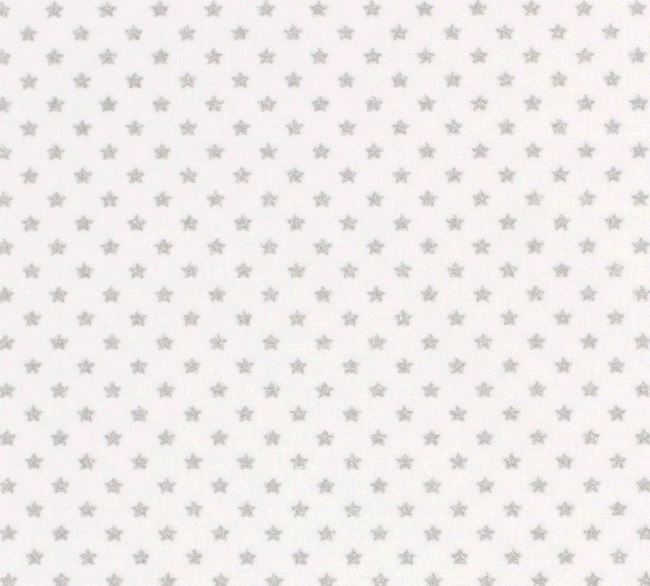 Świąteczna tkanina bawełniana kremowa z nadrukiem drobnych gwiazdek 20703/151