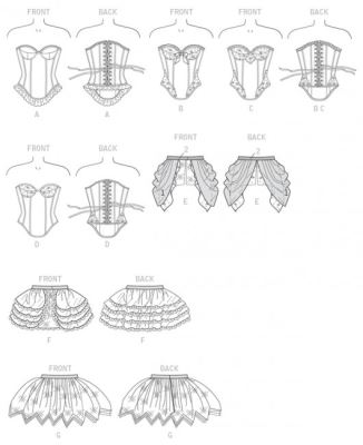 Wykrój Butterick na damski gorset w roz 32-40 B6338-A5 (1)