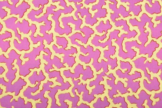 Amerykańska bawełna do patchworku z różowym abstrakcyjnym wzorem 199PYOPM/23