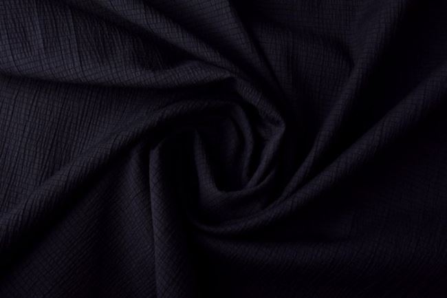 Tkanina koszulowa kreszowana w kolorze czarnym 11097/069