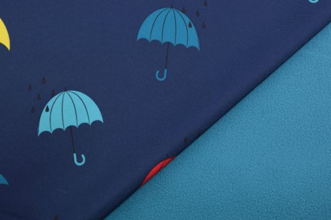 Softshell granatowy w kolorowe parasolki KC8197-109