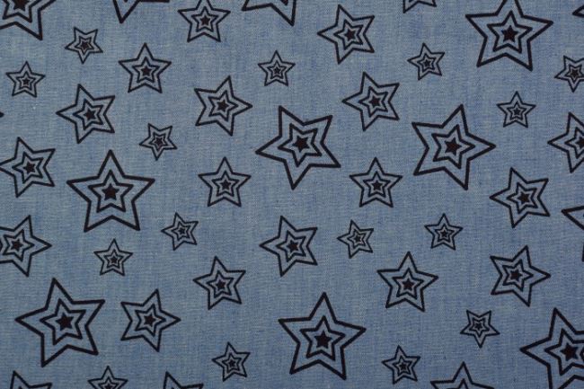 Dżins koszulowy niebieski w gwiazdy 2039/003