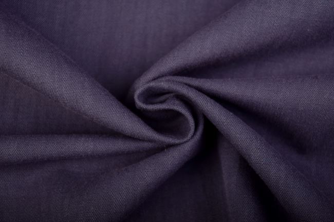 Twill bawełniany - Gabardyna w kolorze ciemnofioletowym TI570