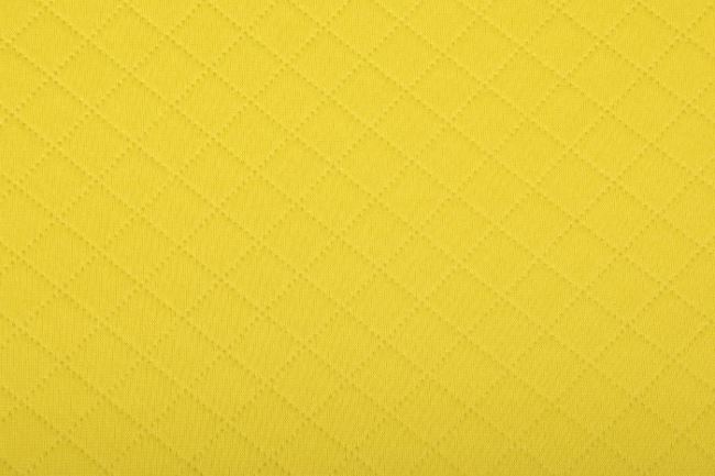 Ciepła dzianina żółta z tłoczonym wzorem VR312
