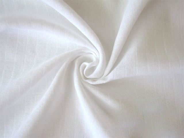 Tkanina bawełniana w kolorze białym PLE01