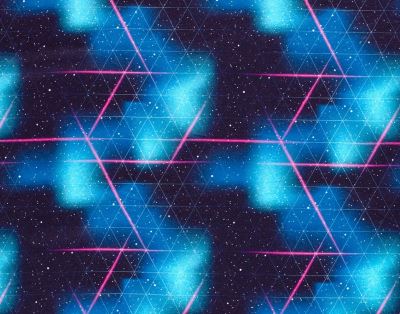 Dzianina dresowa z misiem z cyfrowym nadrukiem geometrycznych kształtów i nieba 20531/008 (1)