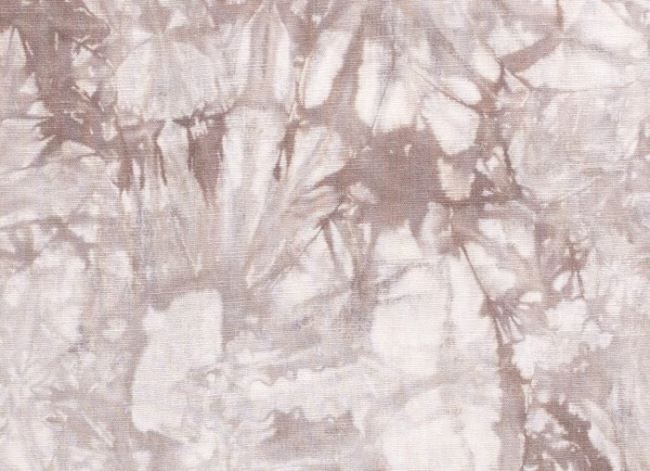 Tkanina wiskozowa szaro-beżowa batikowana z dodatkiem lnu 13180/052