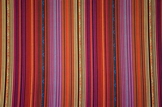 Tkanina indiańska w tkane kolorowe paski 2541/012
