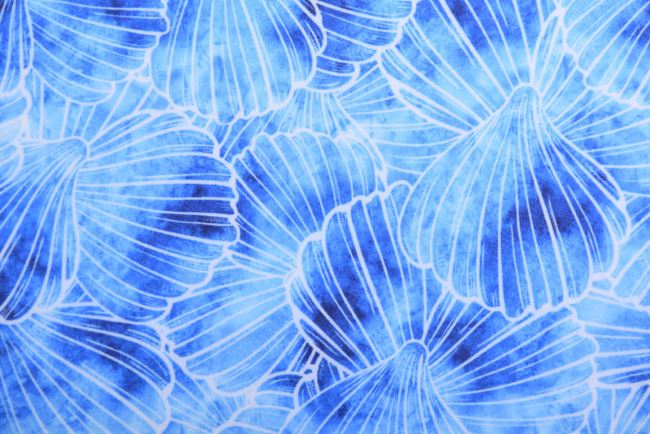 Softshell niebieski z cyfrowym nadrukiem kwiatowym 15508/002