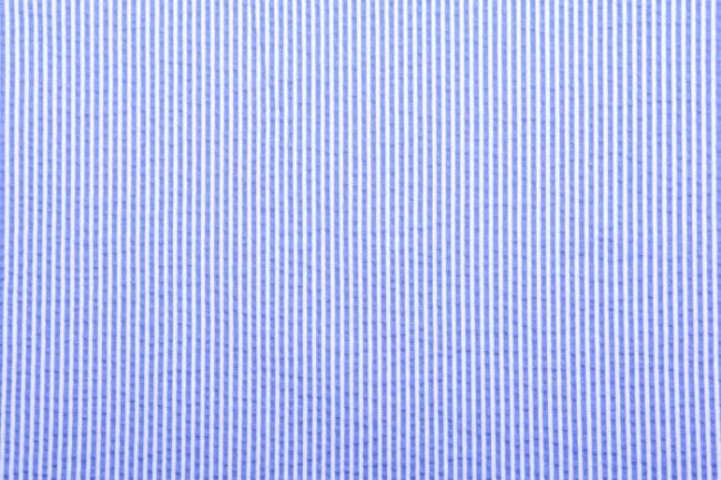 Bawełna koszulowa biało-niebieska z paskami kreszowana 0647/050