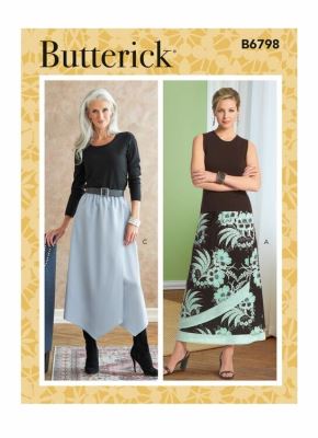 Wykrój Butterick na damskie spódnice w roz.42-48 B6798-FF