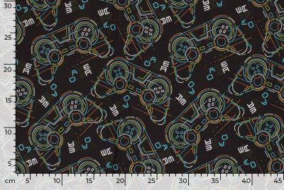 Softshell czarny z cyfrowym nadrukiem padów od konsoli 20428/069 (2)