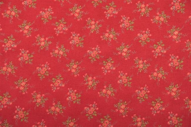 Bawełna z kolekcji Rosewood bordowa z kwiatkami 44185-16