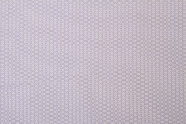 Bawełna biała w fioletowe kółeczka 6507/043