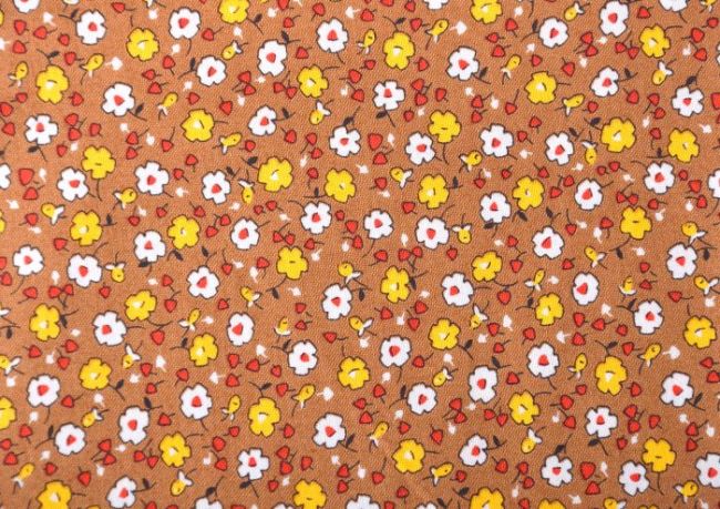 Amerykańska bawełna na patchwork brązowa z kolekcji Moda 21204-14