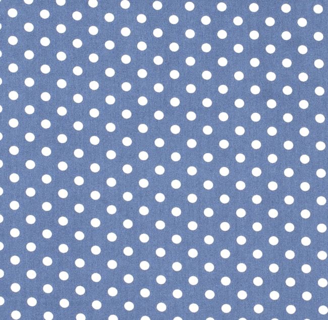Tkanina bawełniana w kolorze niebieskim w kropki 05570/006