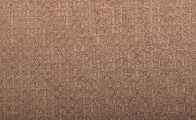 Tkanina waflowa w kolorze jasno brązowym 02902/053