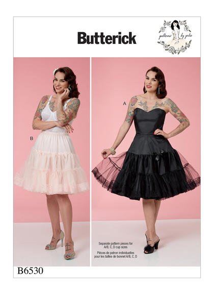 Wykrój Butterick na damskie sukienki w roz. 42-52 B6530-E5