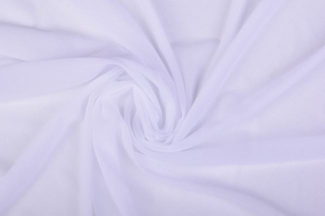 Elastyczny tiul w kolorze białym 0695/001