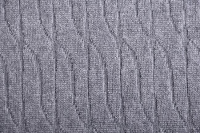 Dzianina swetrowa szara z plastyczną fakturą 134.068.7002
