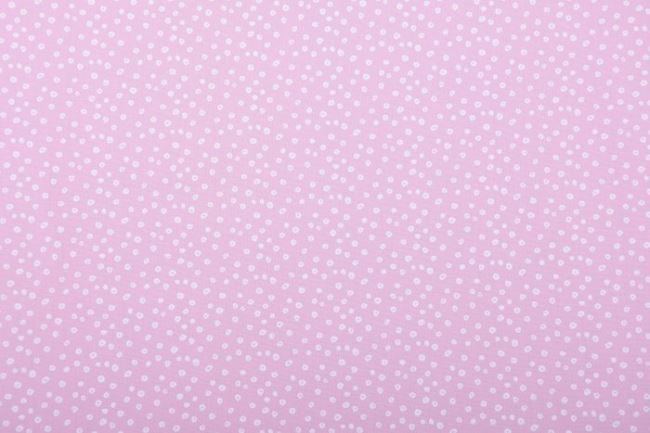 Tkanina bawełniana jasno różowa z nadrukiem 11100/011