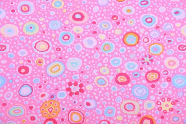 Amerykańska bawełna na patchwork z kolekcji Free Spirit jasnoróżowa w kółka GP01.PINK