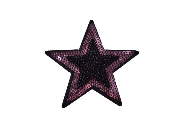 Naprasowanka w kształcie gwiazdy z cekinami TH331