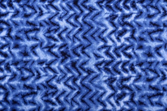 Amerykańska bawełna na patchwork z kolekcji Nuno batikowana niebieska w zygzaki 48044-11
