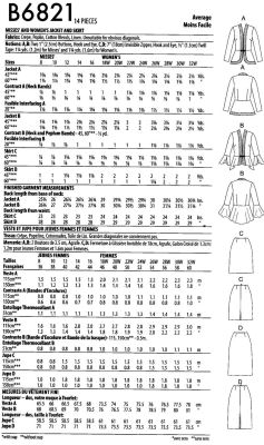Wykrój Butterick na damskie spódnice w roz. XXL-1X B6821-RR (1)