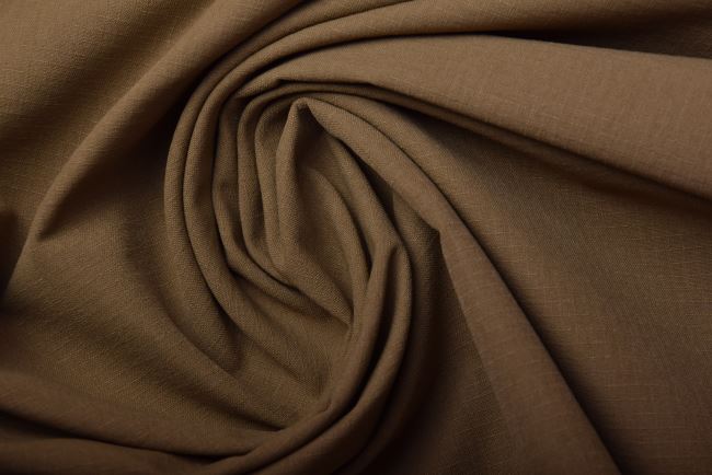 Tkanina na elastyczne spodnie sportowe w kolorze brązowym DEC061
