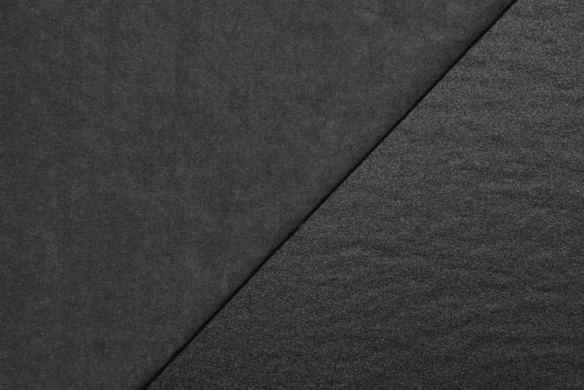 Szczotkowane jedwabie w kolorze czarno-szarym S1893R-1132