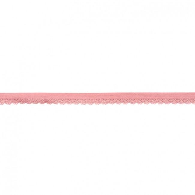 Dekoracyjna gumka z koronką w kolorze różowym 367R-43923